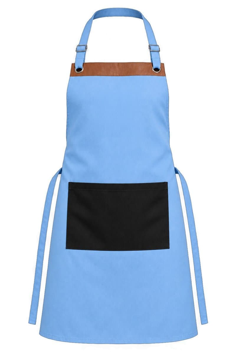 +27 PU Leather Trim Apron, Poly Cotton Twill