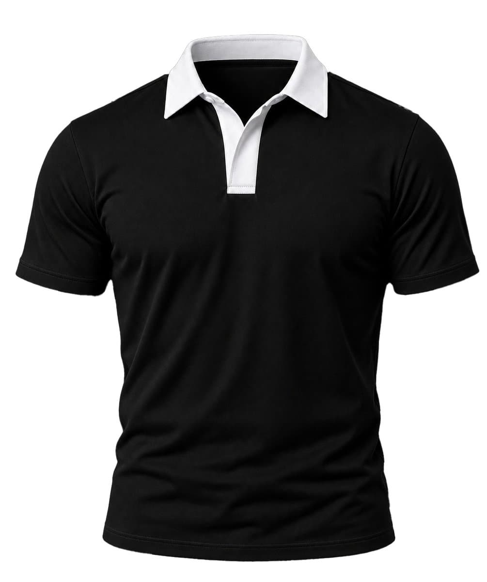 +27 Unisex Rugby Shirt, Solid Short Sleeve, Cotton Fleece