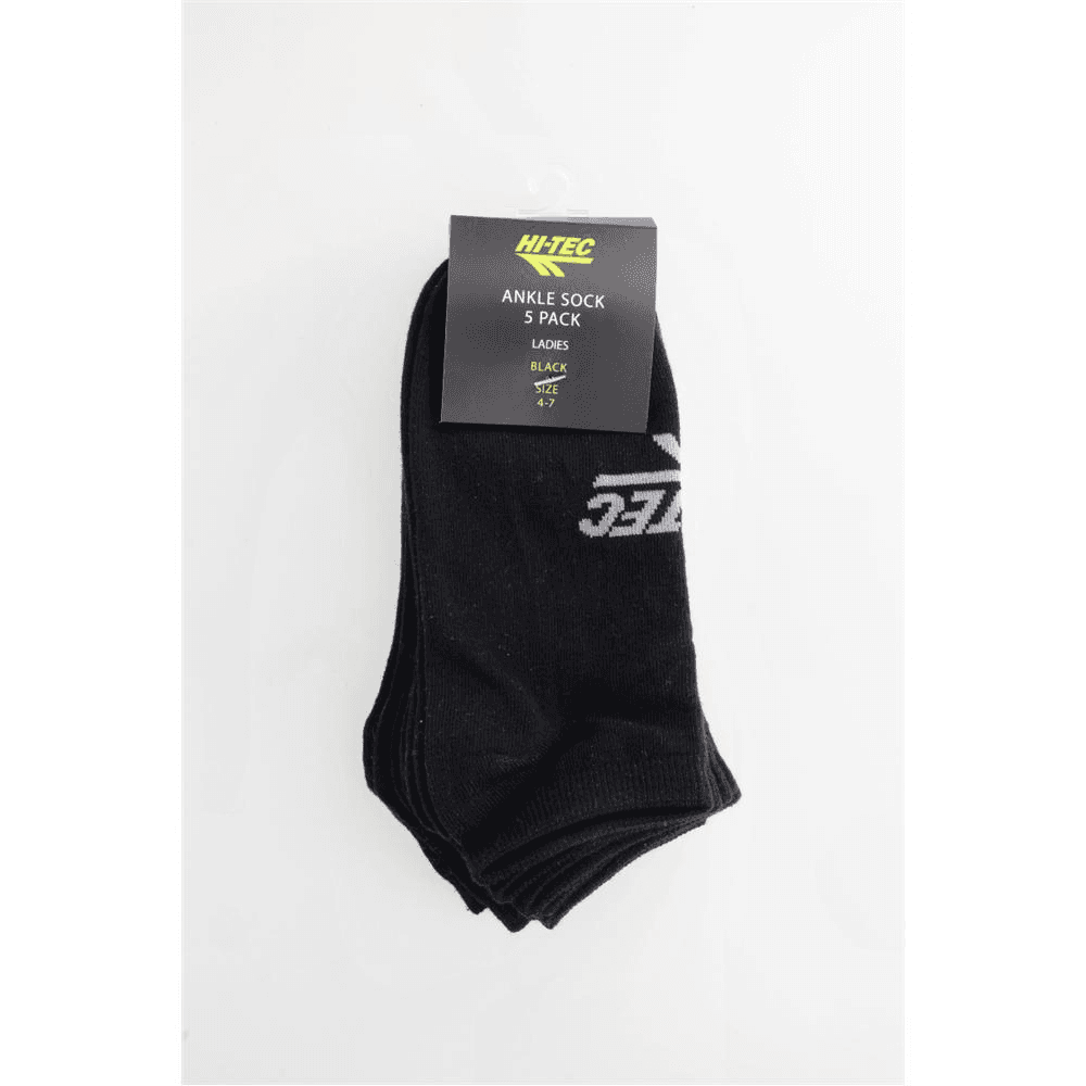 Hi-Tec Ankle Sock 5Pack - Black