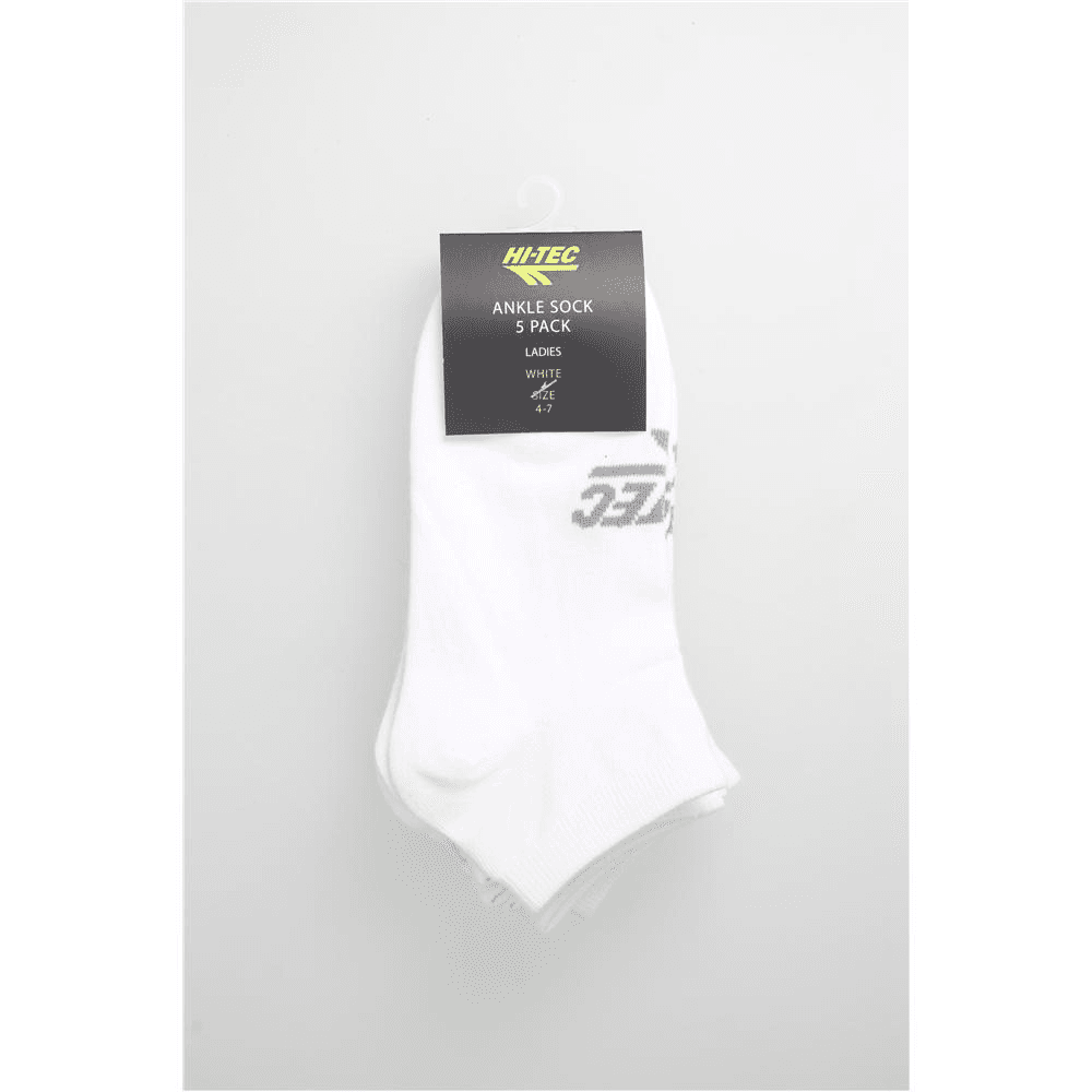 Hi-Tec Ankle Sock 5Pack - White
