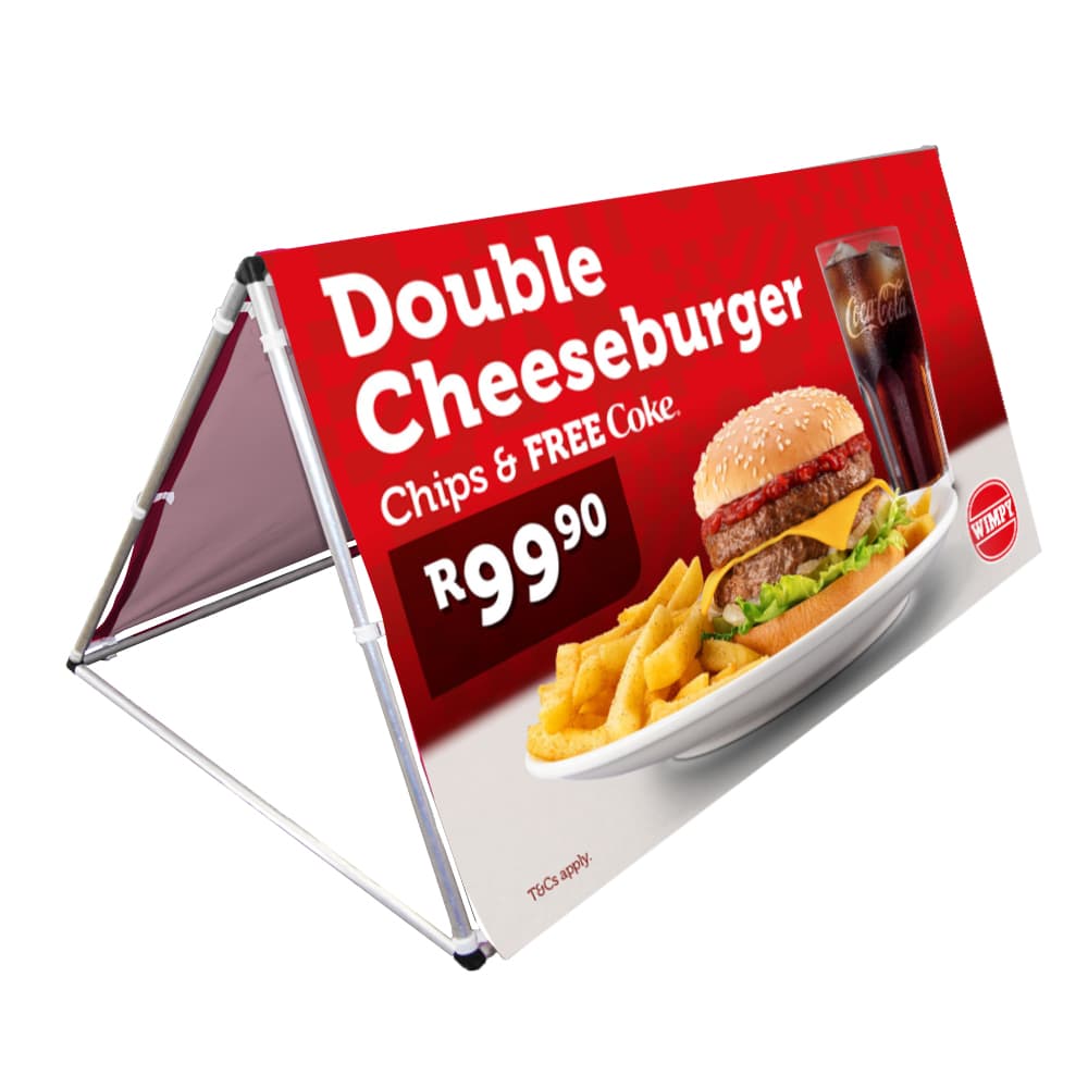 A-frame 3 x 1m, Print only, (EXCLUDING End Panels)