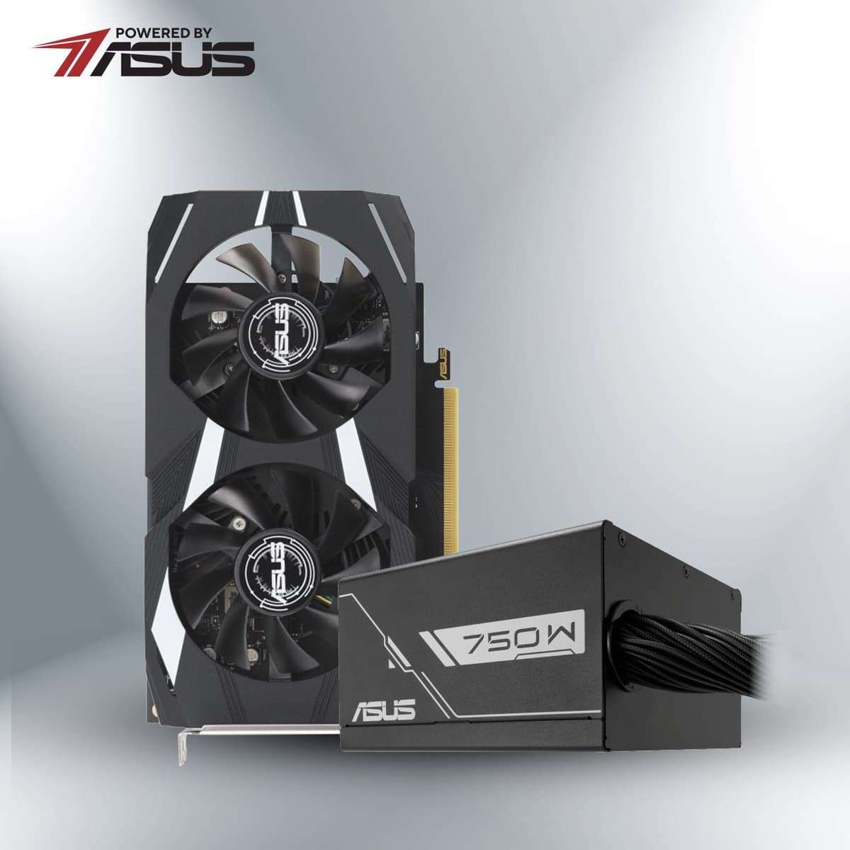 ASUS Nvidia GeForce RTX 3050 6GB Graphics Card + 750W 80 PLUS Bronze Non-modular Power Supply Bundle