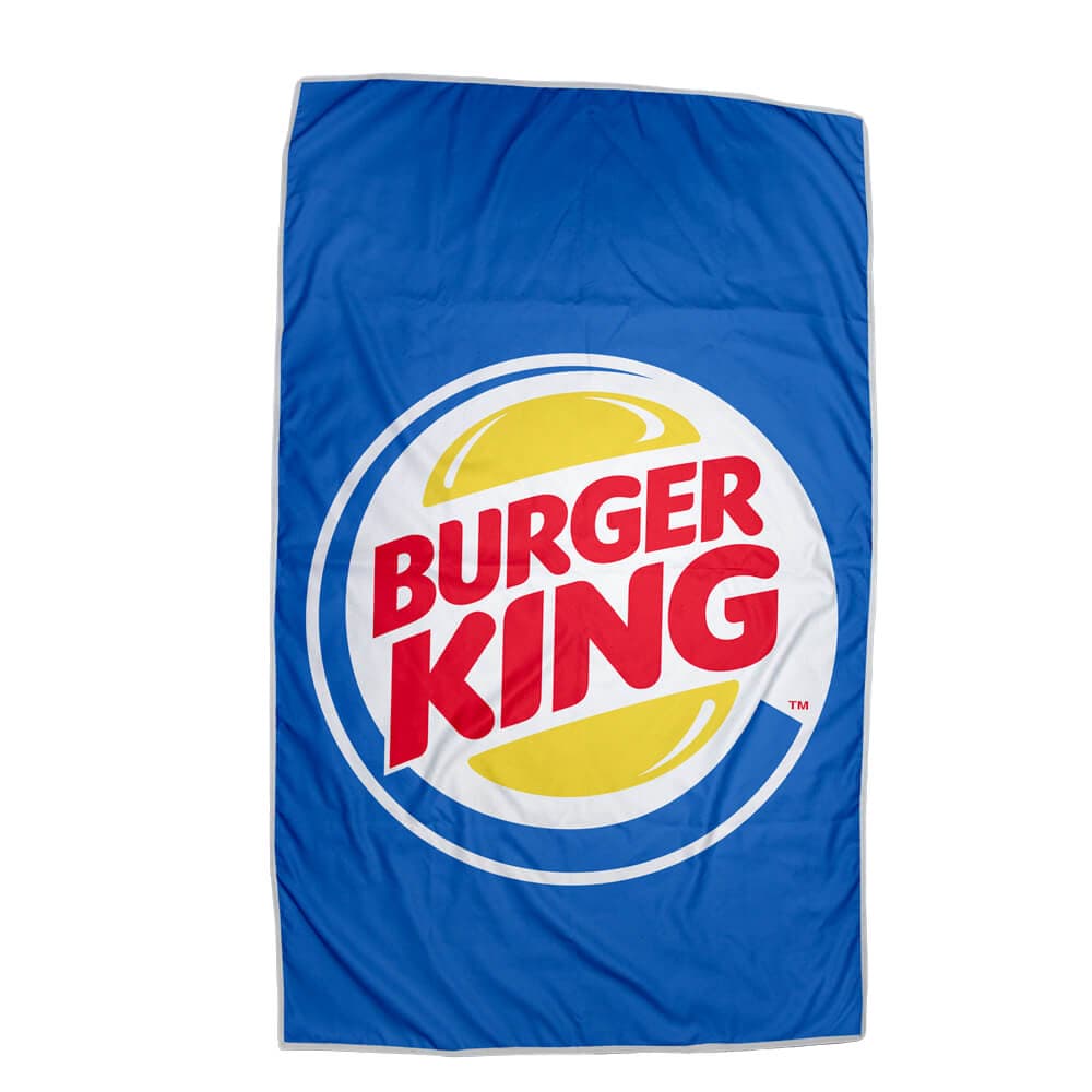 Blue Lily Quick Drying Extra Large Beach Towel S/S Print Binded With Petersham Webbing