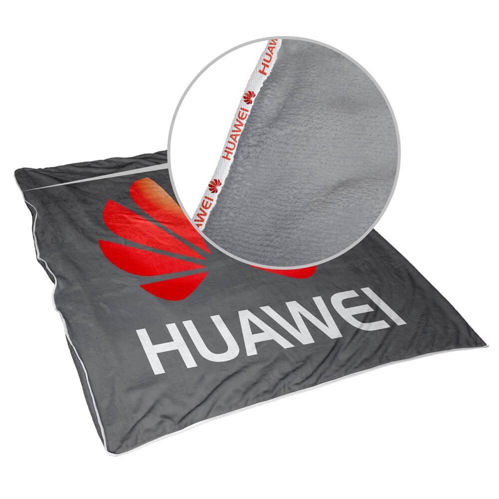 Sparrow Mongolian Fleece Baby Blanket D/S Print Binded With Personalised Branded Petersham Webbing