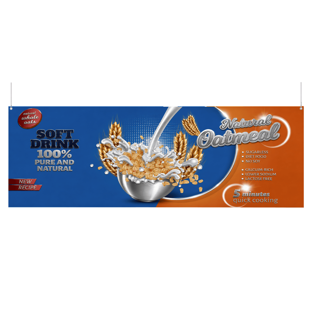 B.YOND LITHO Hanging Banner (Single Sided Silver) 3000 x 1100mm
