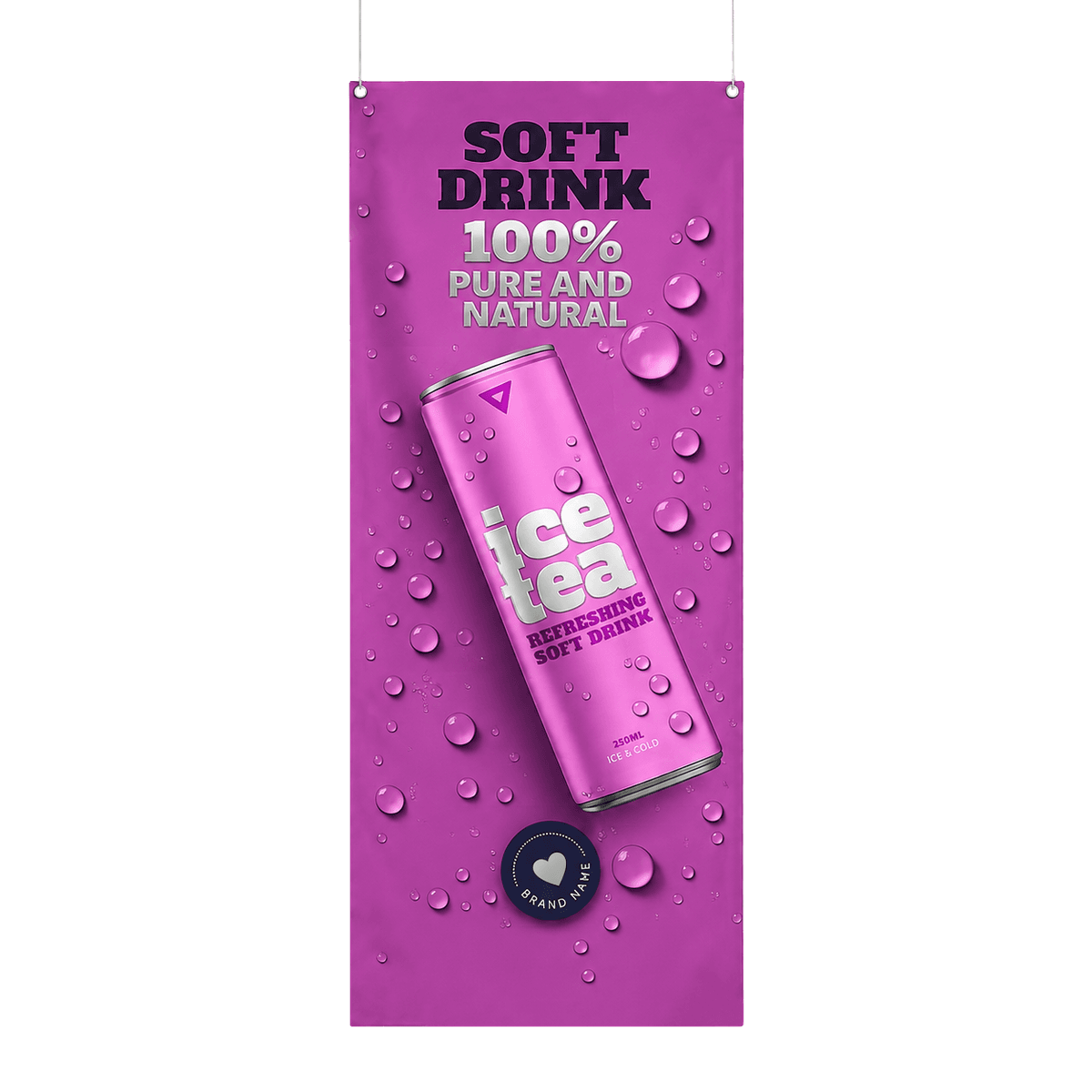 B.YOND LITHO Hanging Banner (Single Sided Silver) 1100 x 2000mm