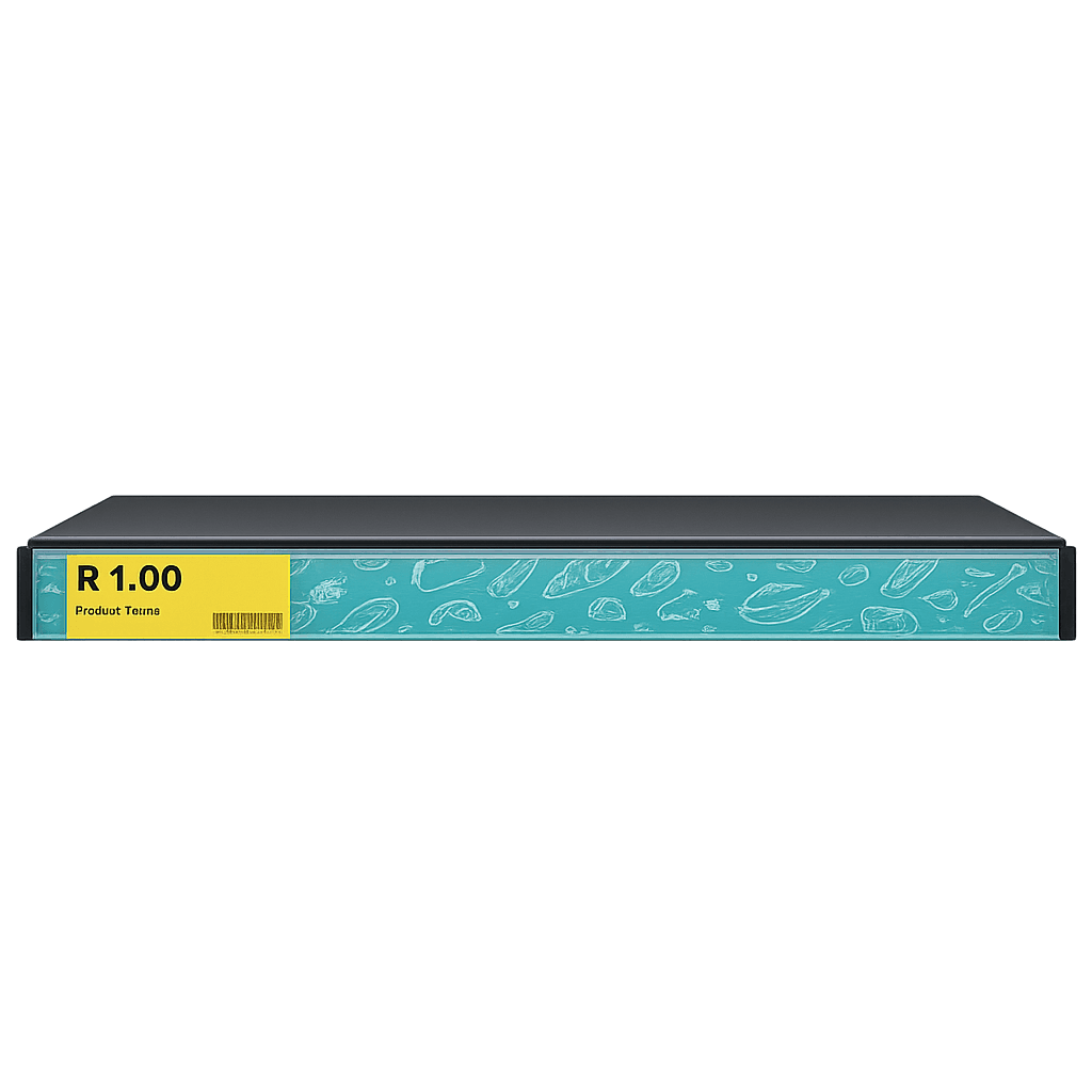 B.YOND LITHO Shelf Strips (Single Sided White) 1100 x 50mm