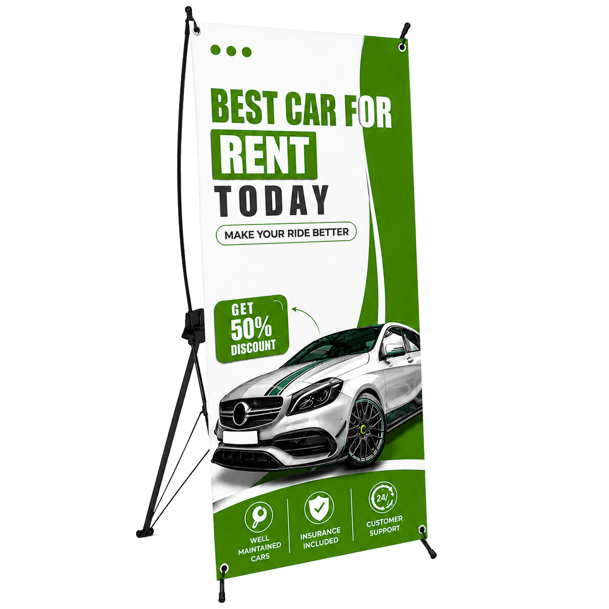 B.YOND LITHO X-Frame Banner (Single Sided White) 600 x 1600mm