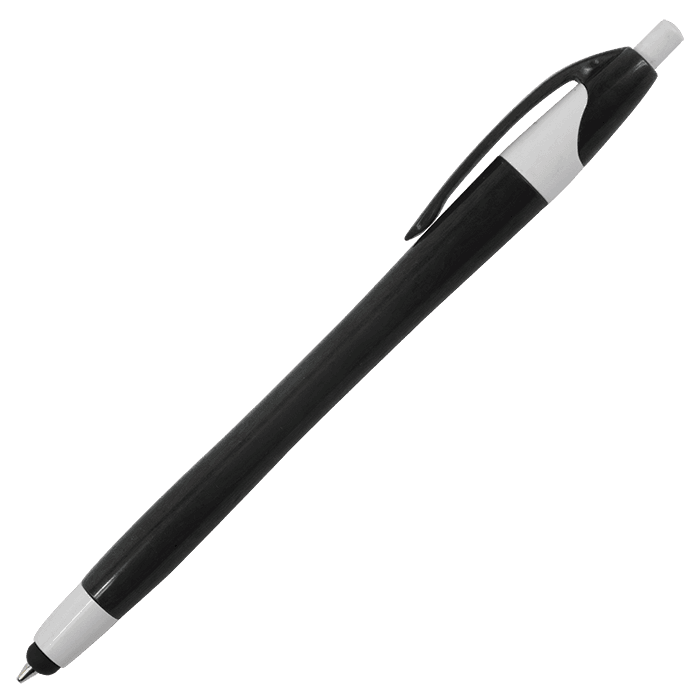 Slim Coloured Barrel Ballpoint Pen with Stylus