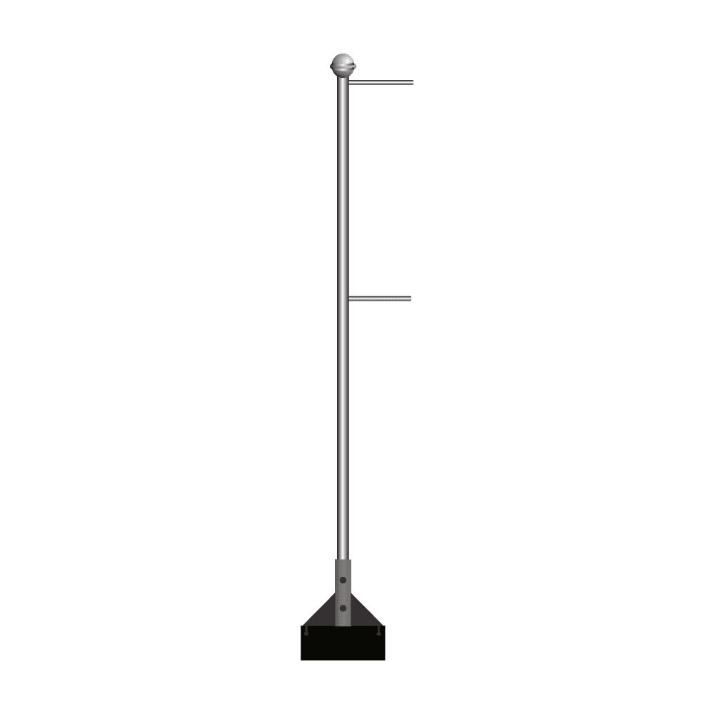 Bannerpole Ground 8m - 2 arm - Supply Only
