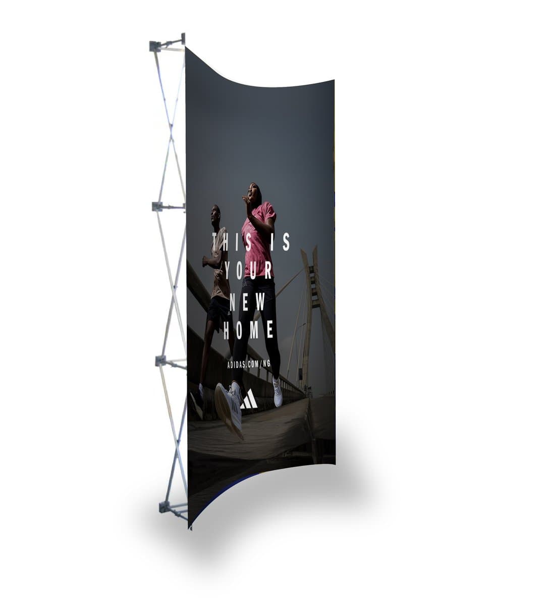 Curved Bannerwall 1.45 x 2.25m, Print Only
