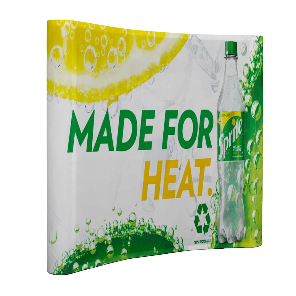Curved Bannerwall with Wings 2.85 x 2.25m, Print Only