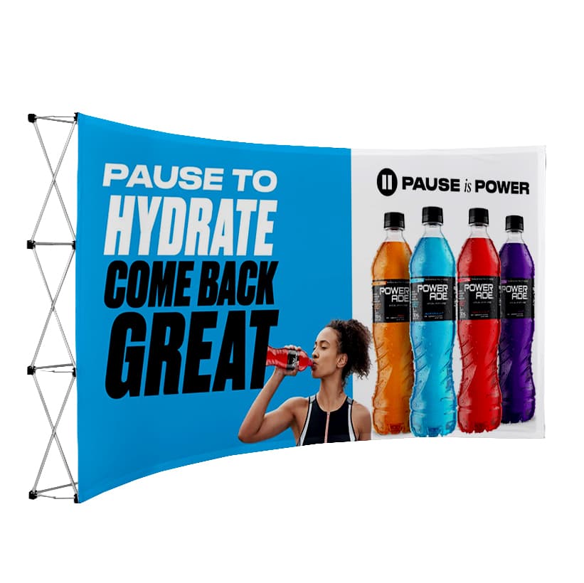 Curved Bannerwall 4.2 x 2.25m, Print Only