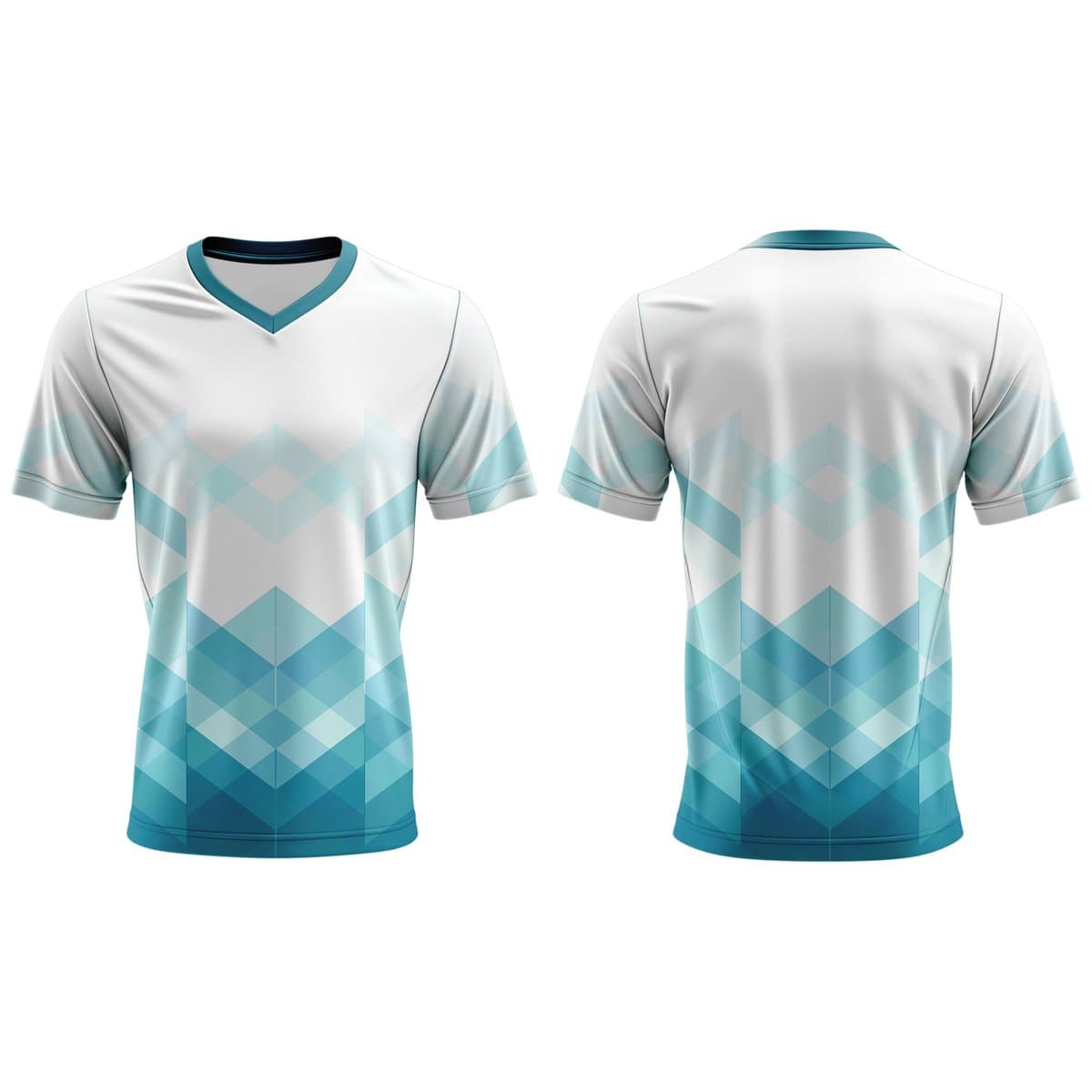 Dye Sub Kid's V-Neck T-shirt, Fitted Short Sleeve, Birdseye