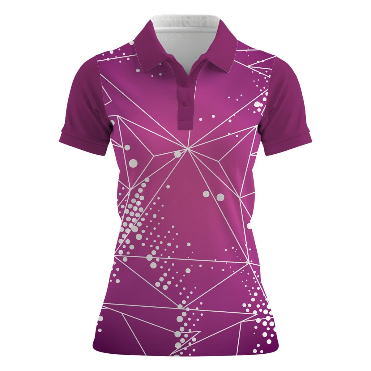 Dye Sub Ladies Golf Shirt, Fitted Short Sleeve, Drop Needle