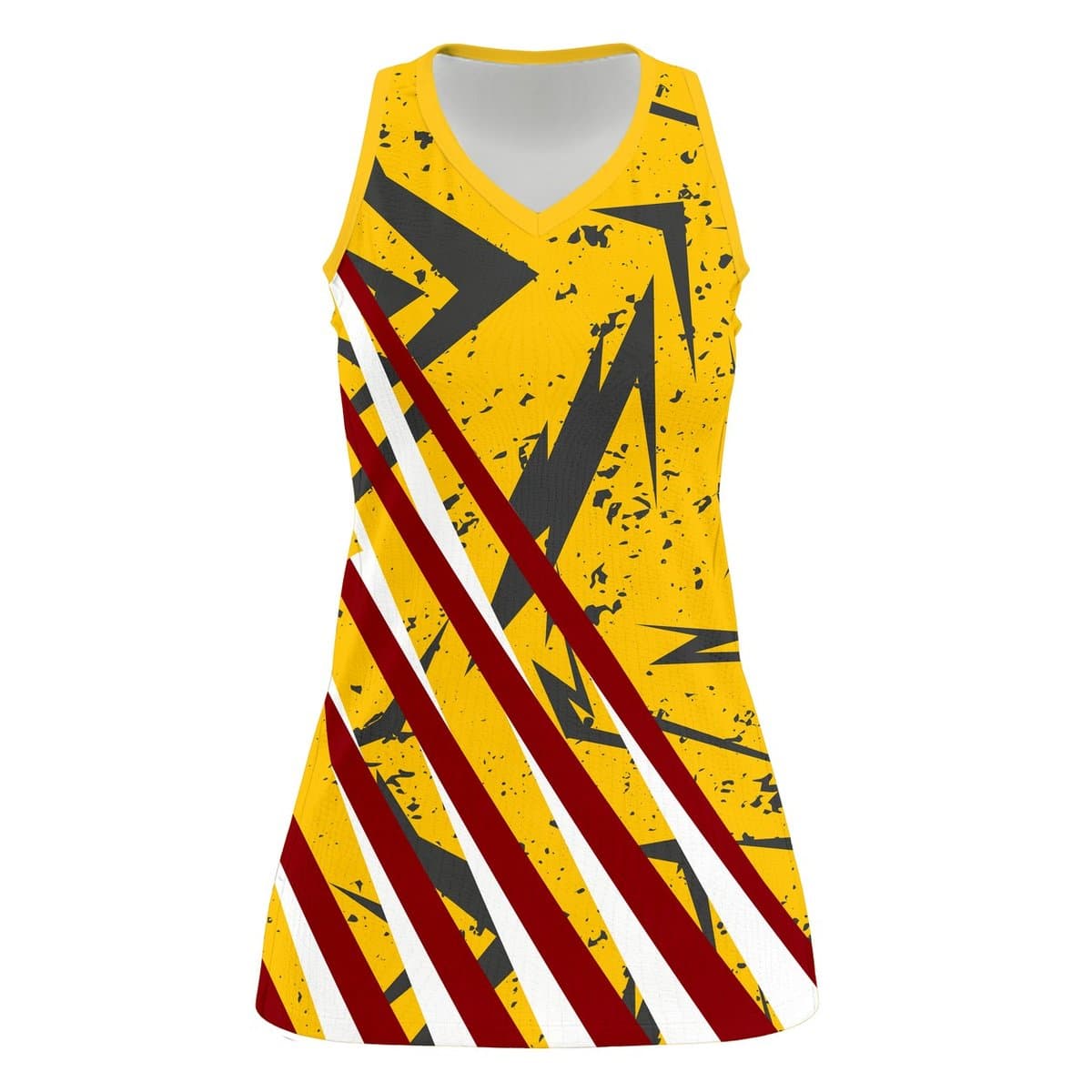 Dye Sub Ladies Sport Dress, V-Neck, Sport Tec