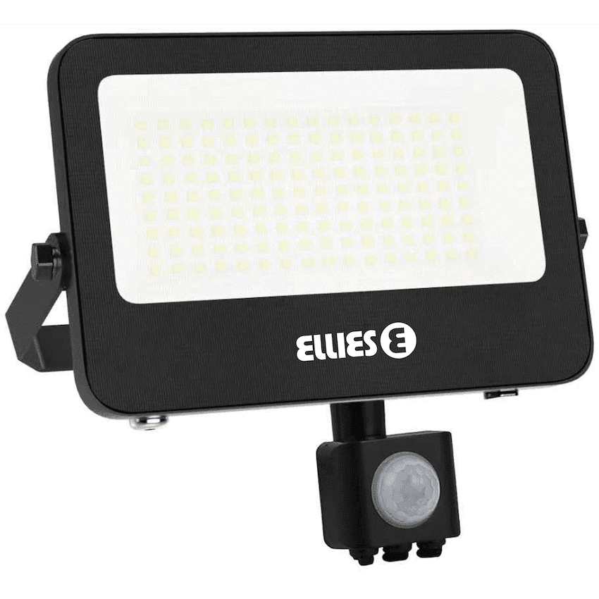 Ellies Quasar Series 50W AC Motion Sensor Flood Light with 3CCT -BK