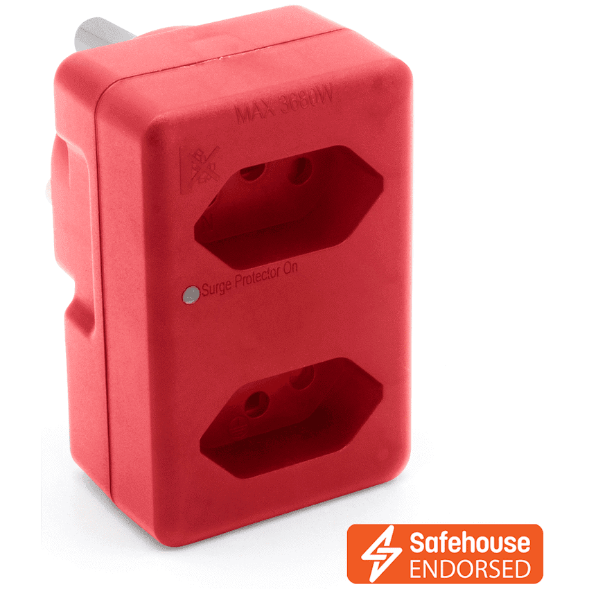 Ellies 2 Way High Surge Adaptor 2x16A (SANS164-2)