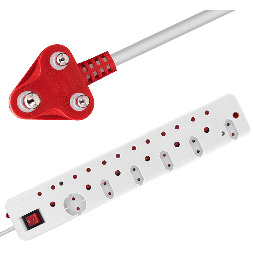 Ellies 12-Way Surge Multiplug - 0.5M WT