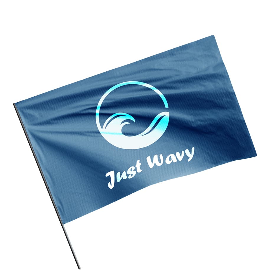 Waving Flag 1350mm x 900mm, Single Sided, (MOQ 25)