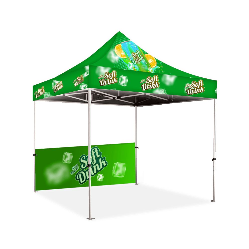 Gazebo 2m Unit, Half Wall, Dye Sub