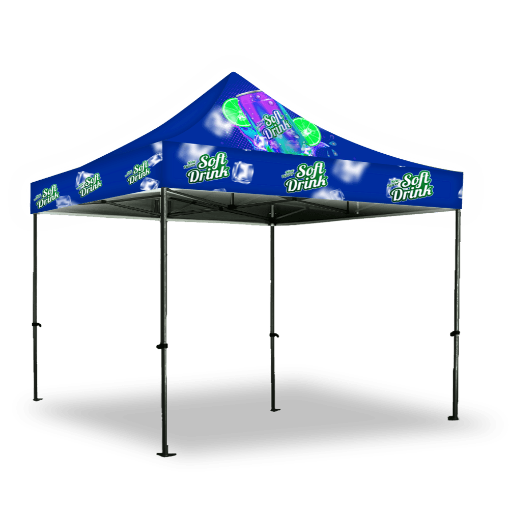 Gazebo 3 x 3m, Dye Sub, Econo Steel, Complete