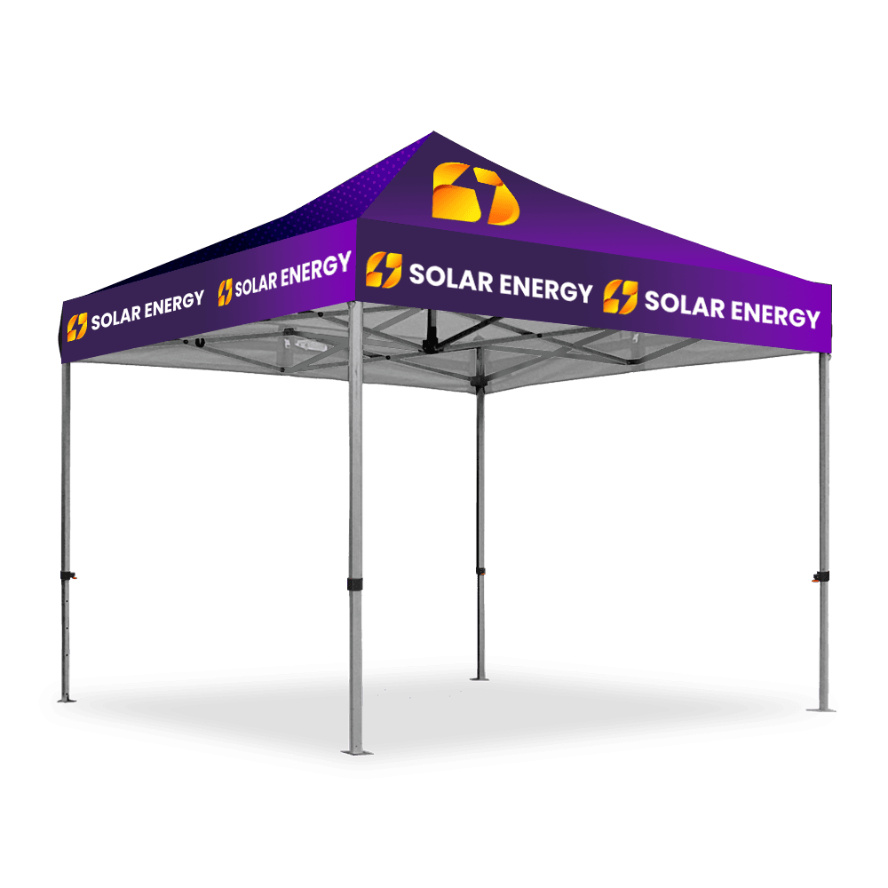 Gazebo 3 x 3m, UV Print, Hexagon Steel, Complete