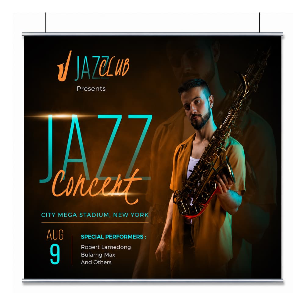 Hanging Banner 2 x 2m, Single Sided + Extrusion