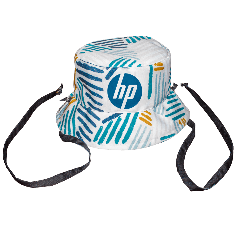 Hustle Reversible Bucket Hat With Petersham Ties