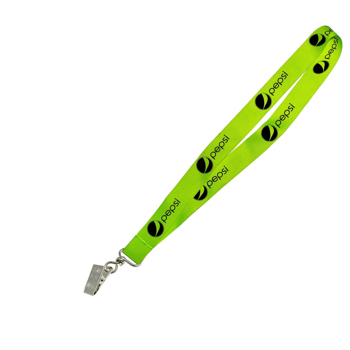 Hi-Viz Lanyard Black Sublimation Print D/Sided with Crocodile Clip 15 x 950mm