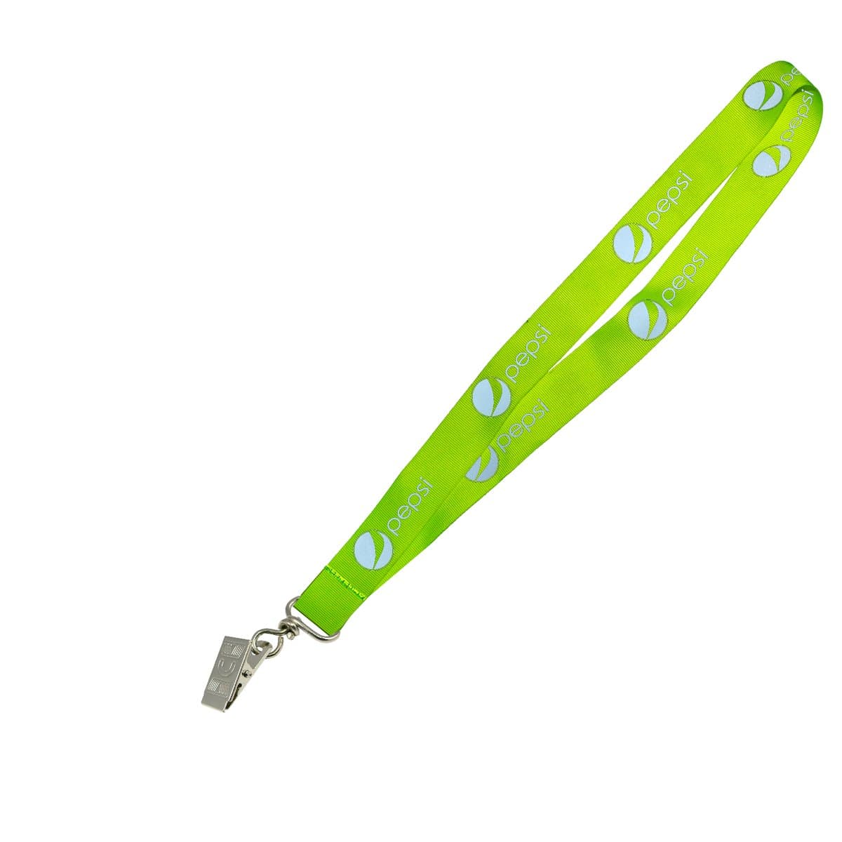 Hi-Viz Lanyard Silver Reflective Print D/Sided with Crocodile Clip 20 x 950mm