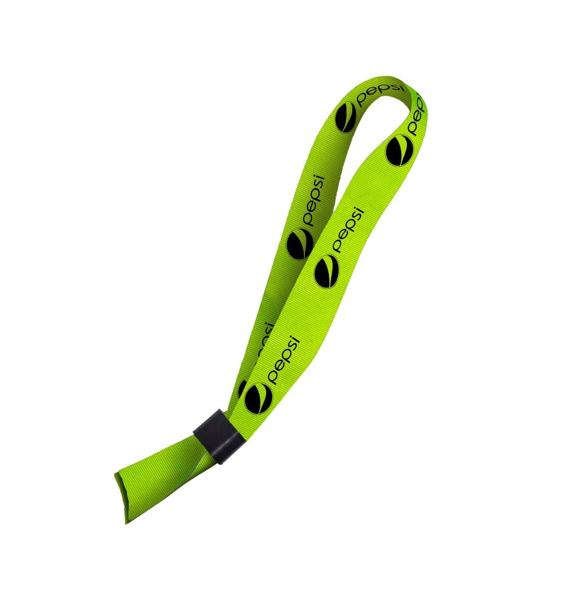 Hi-Viz Event Wristband Black Sublimation Print D/Sided with Barb Buckle 15 x 340mm