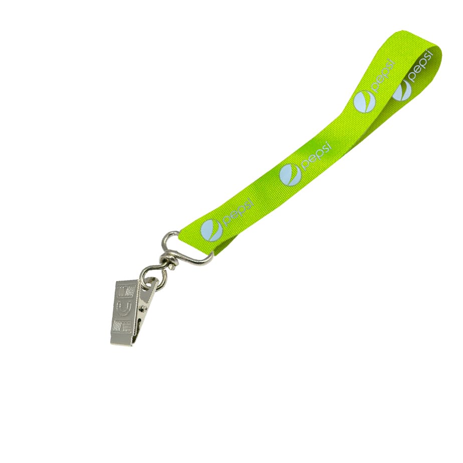 Hi-Viz Wrist Phone Strap Silver Reflective Print D/Sided with Crocodile Clip 15 x 340mm
