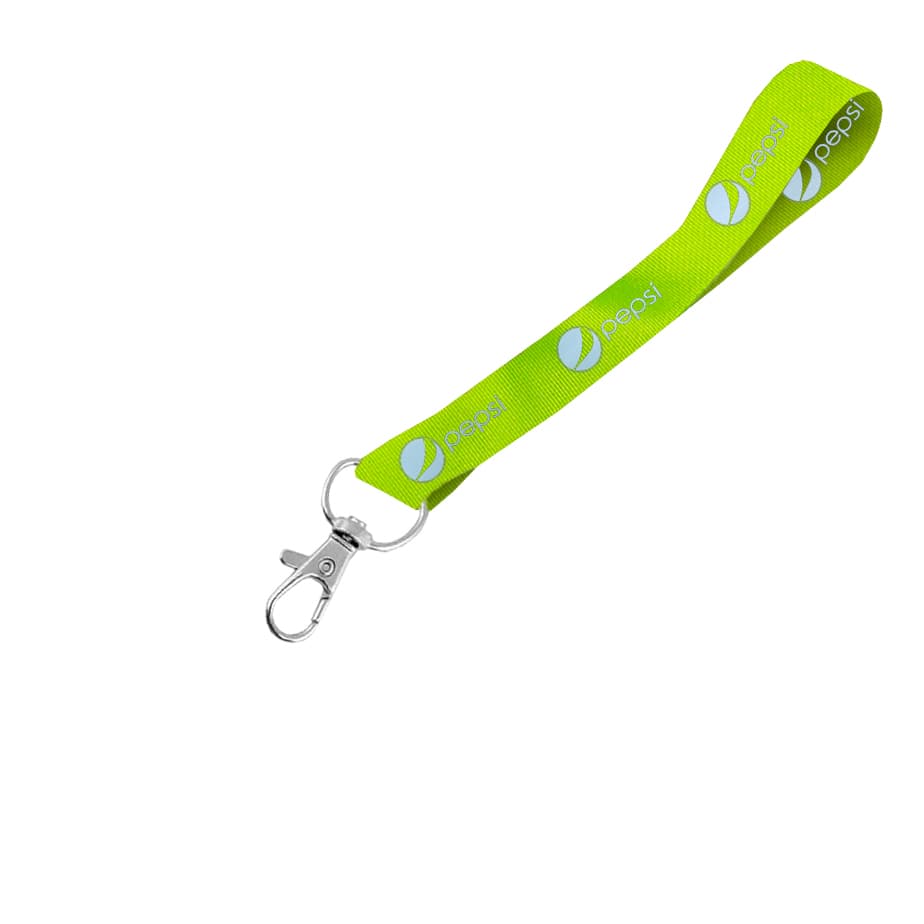 Hi-Viz Wrist Phone Strap Silver Reflective Print D/Sided with Snap Hook 15 x 340mm