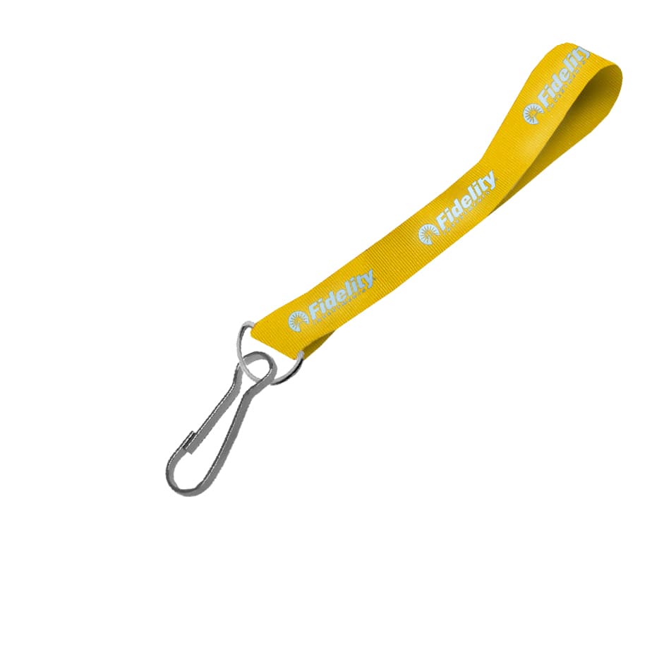 Hi-Viz Wrist Phone Strap Silver Reflective Print S/Sided with Swivel Hook 15 x 340mm