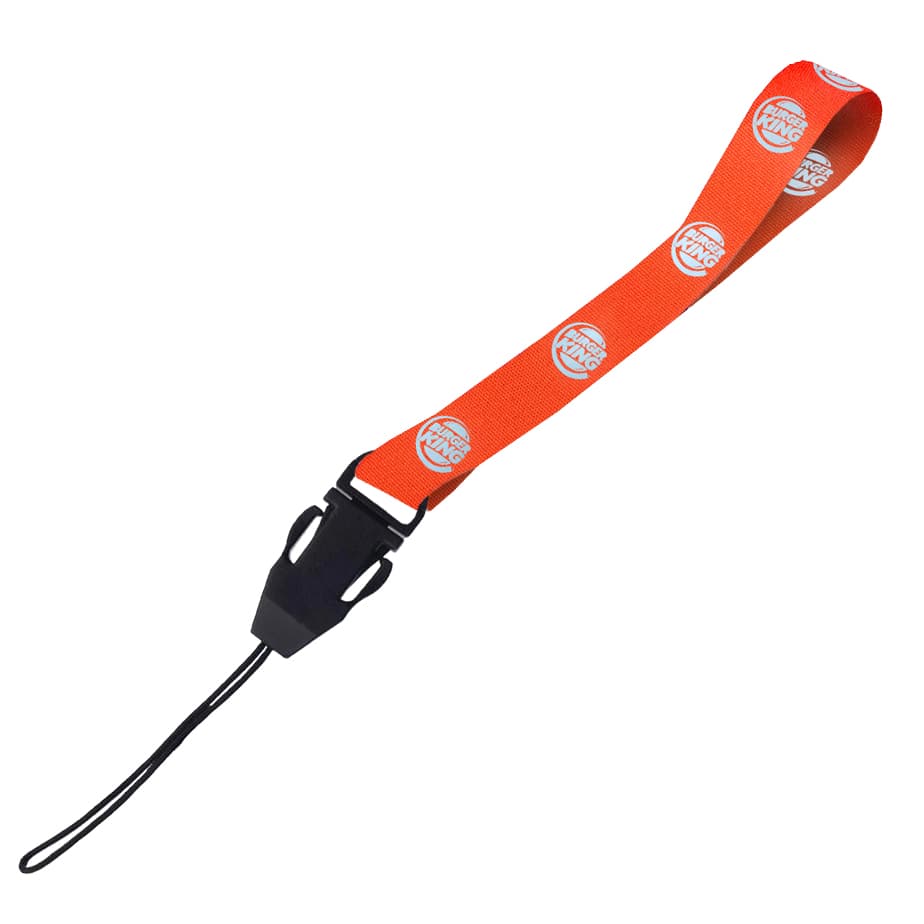Hi-Viz Wrist Phone Strap Silver Reflective Print D/Sided with Cellphone Clip