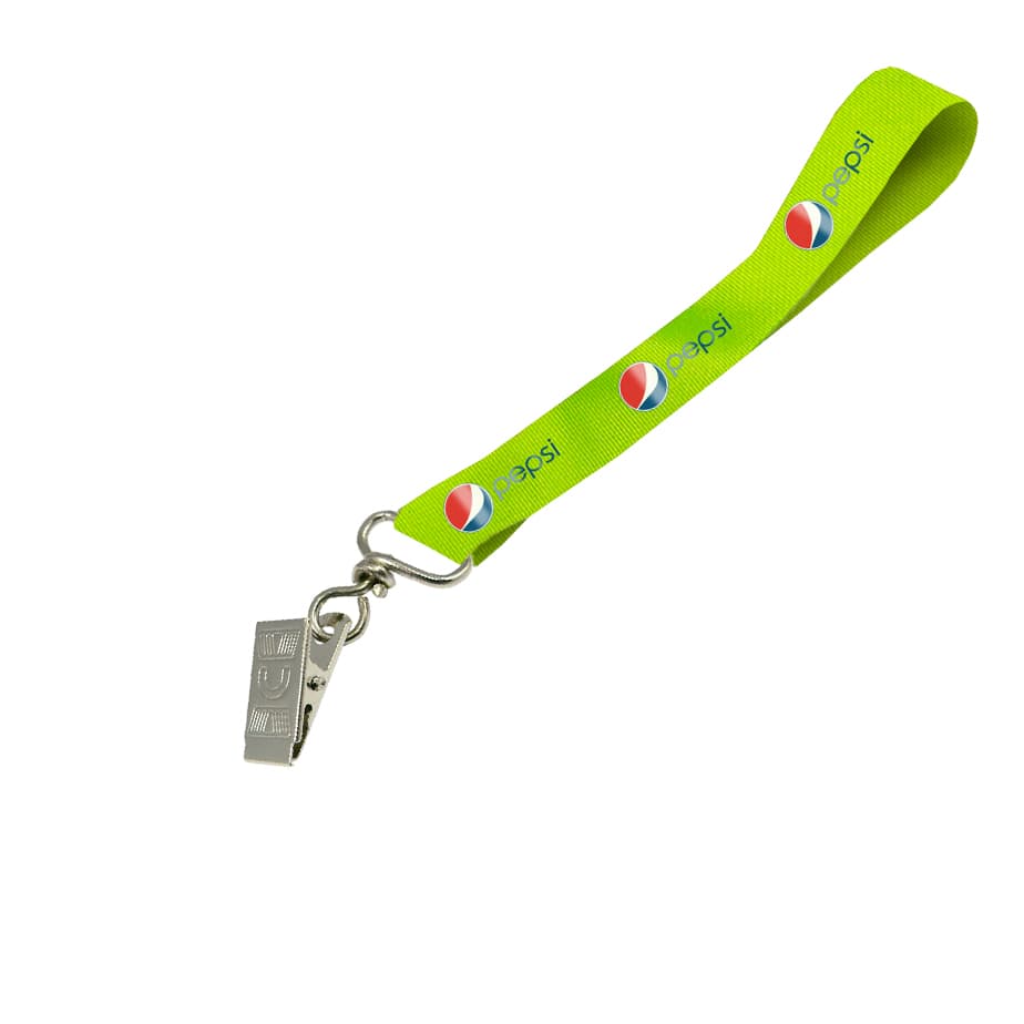 Hi-Viz Wrist Phone Strap DTF Full Colour Reflective Print D/Sided with Crocodile Clip 20 x 340mm