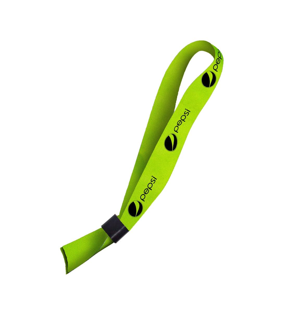 Hi-Viz Event Wristband Black Sublimation Print S/Sided with Barb Buckle 20 x 340mm