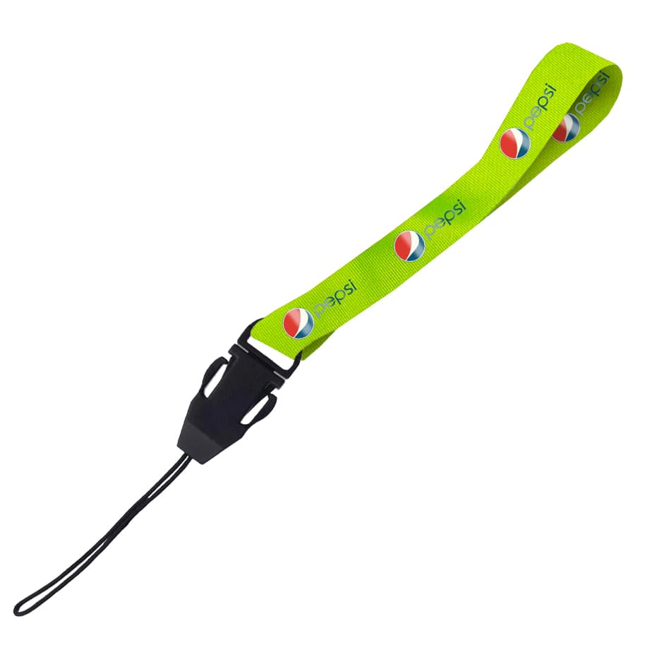 Hi-Viz Wrist Phone Strap DTF Full Colour Reflective Print S/Sided with Cellphone Clip 20 x 340mm
