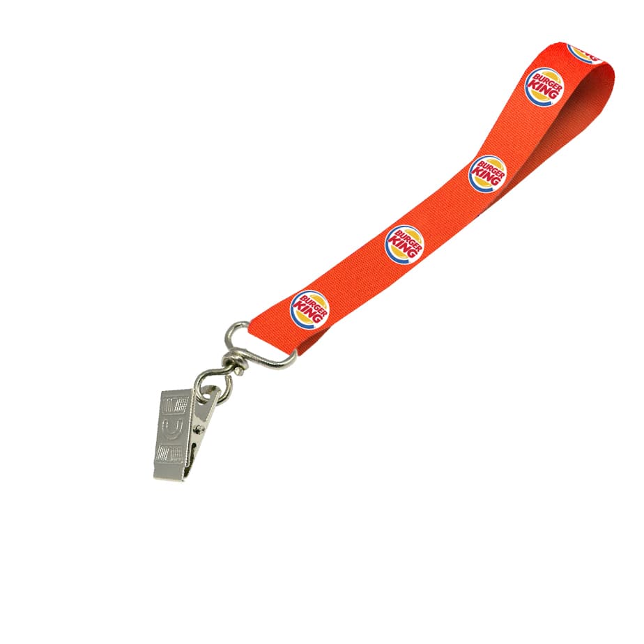 Hi-Viz Wrist Phone Strap DTF Print S/Sided with Crocodile Clip