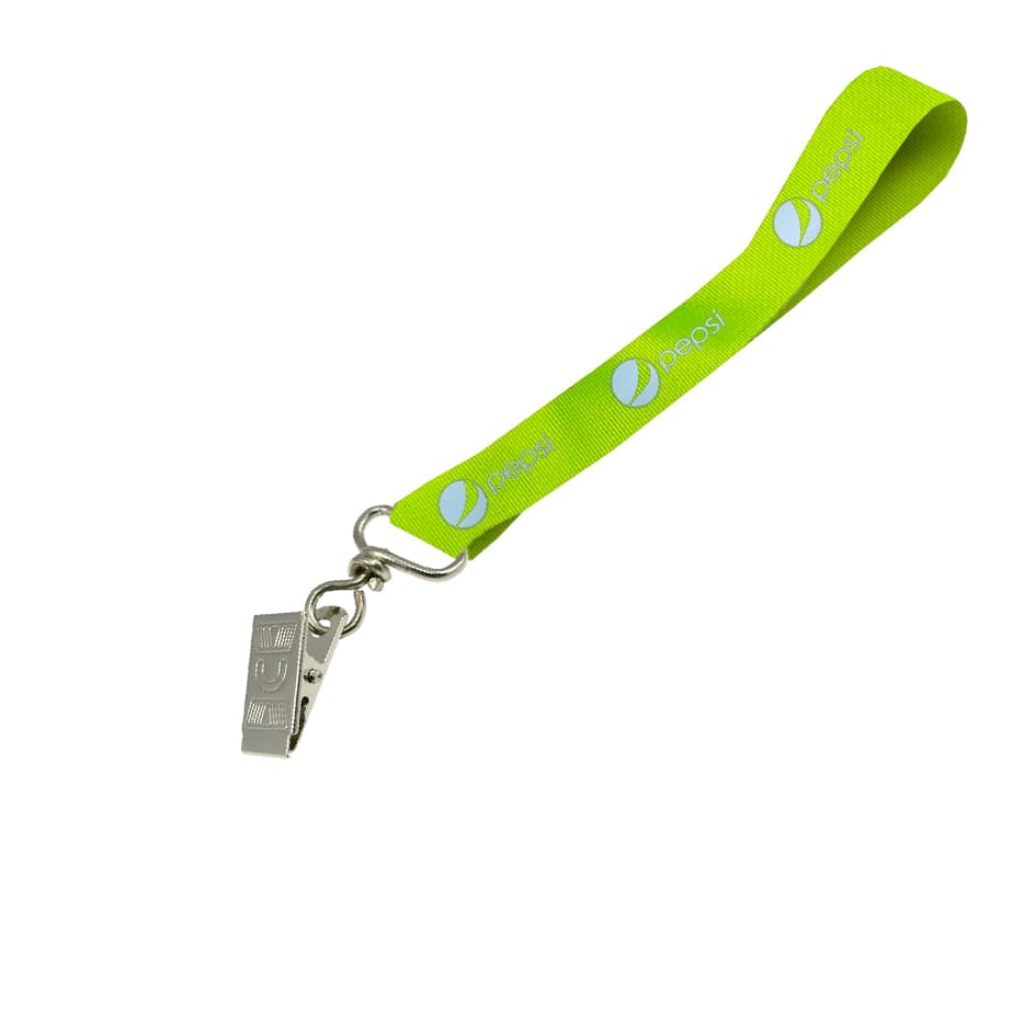 Hi-Viz Wrist Phone Strap Silver Reflective Print S/Sided with Crocodile Clip 20 x 340mm