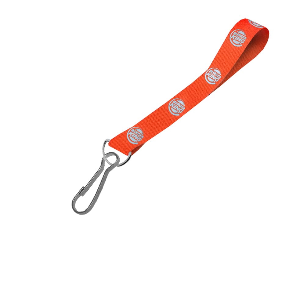 Hi-Viz Wrist Phone Strap Silver Reflective Print S/Sided with Swivel Hook 20 x 340mm