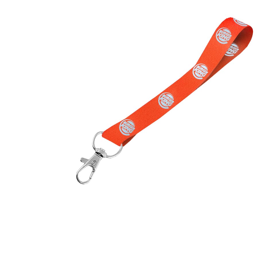 Hi-Viz Wrist Phone Strap Silver Reflective Print D/Sided with Snap Hook 25 x 340mm
