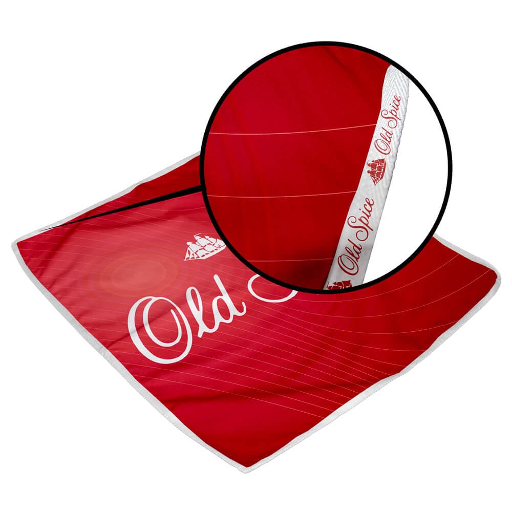 Rosemary Quick Drying Counter Cloth Printed S/S With Petersham Personalised Branded Webbing