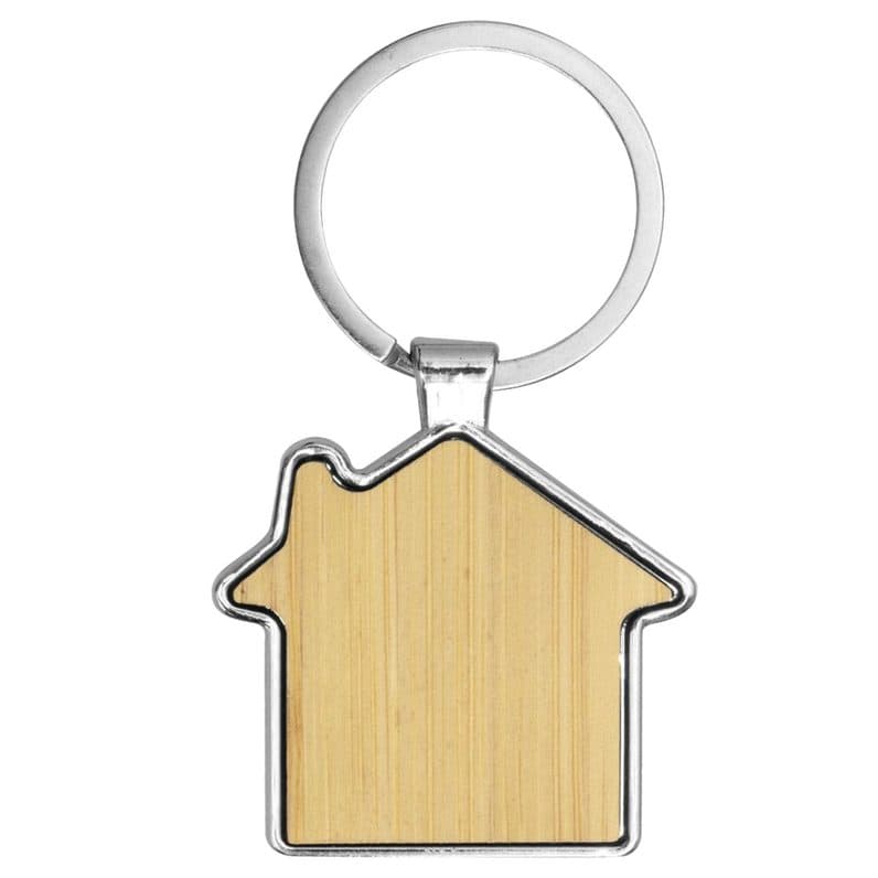 House Metal Bamboo Keyring