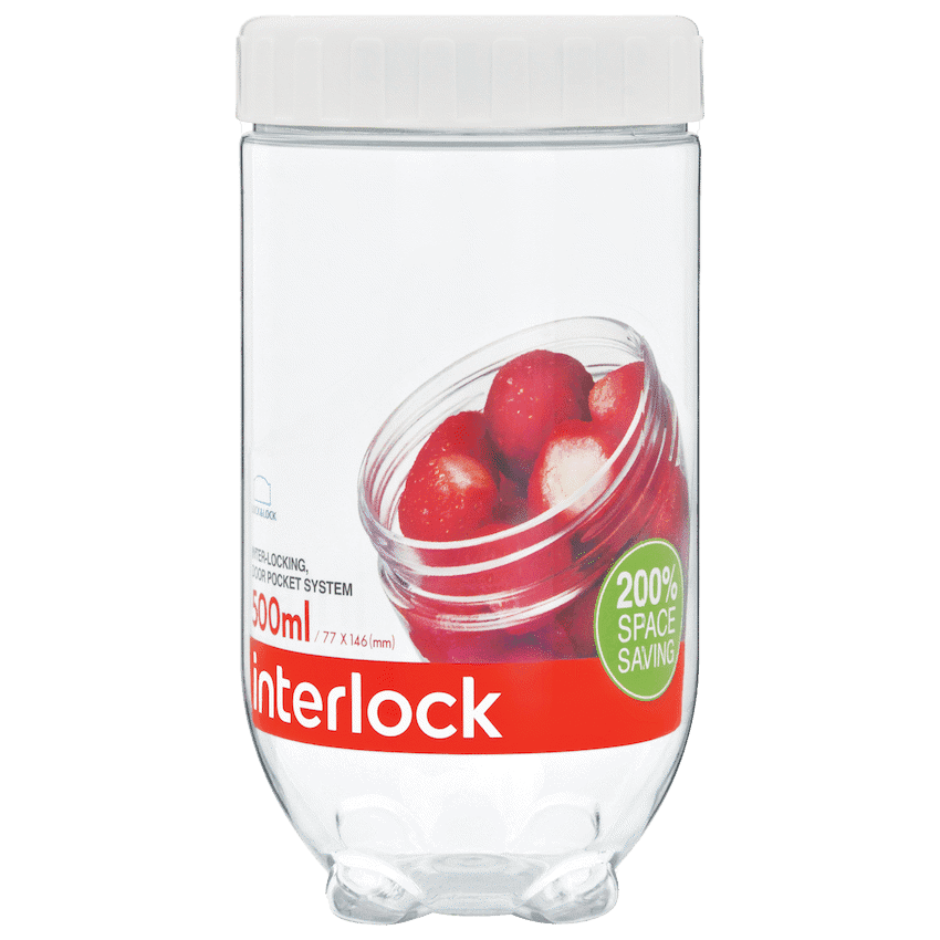 LocknLock Interlock container 500ml wt ( Order in Qty of 6)