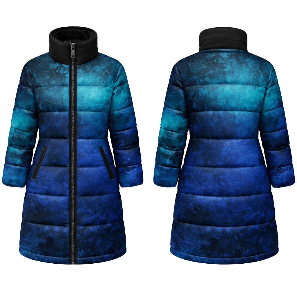 Dye Sublimated Micro Active Long Puffer Jacket
