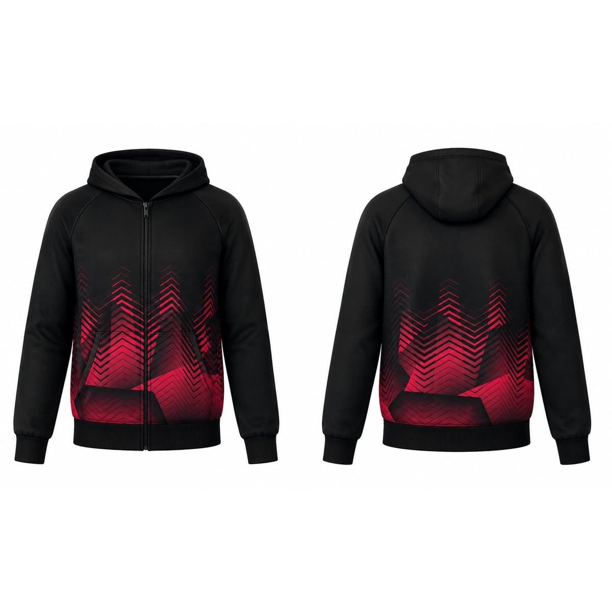 Kid's Dye Sublimated Softshell Full Zip Hoodie | Raglan Sleeve