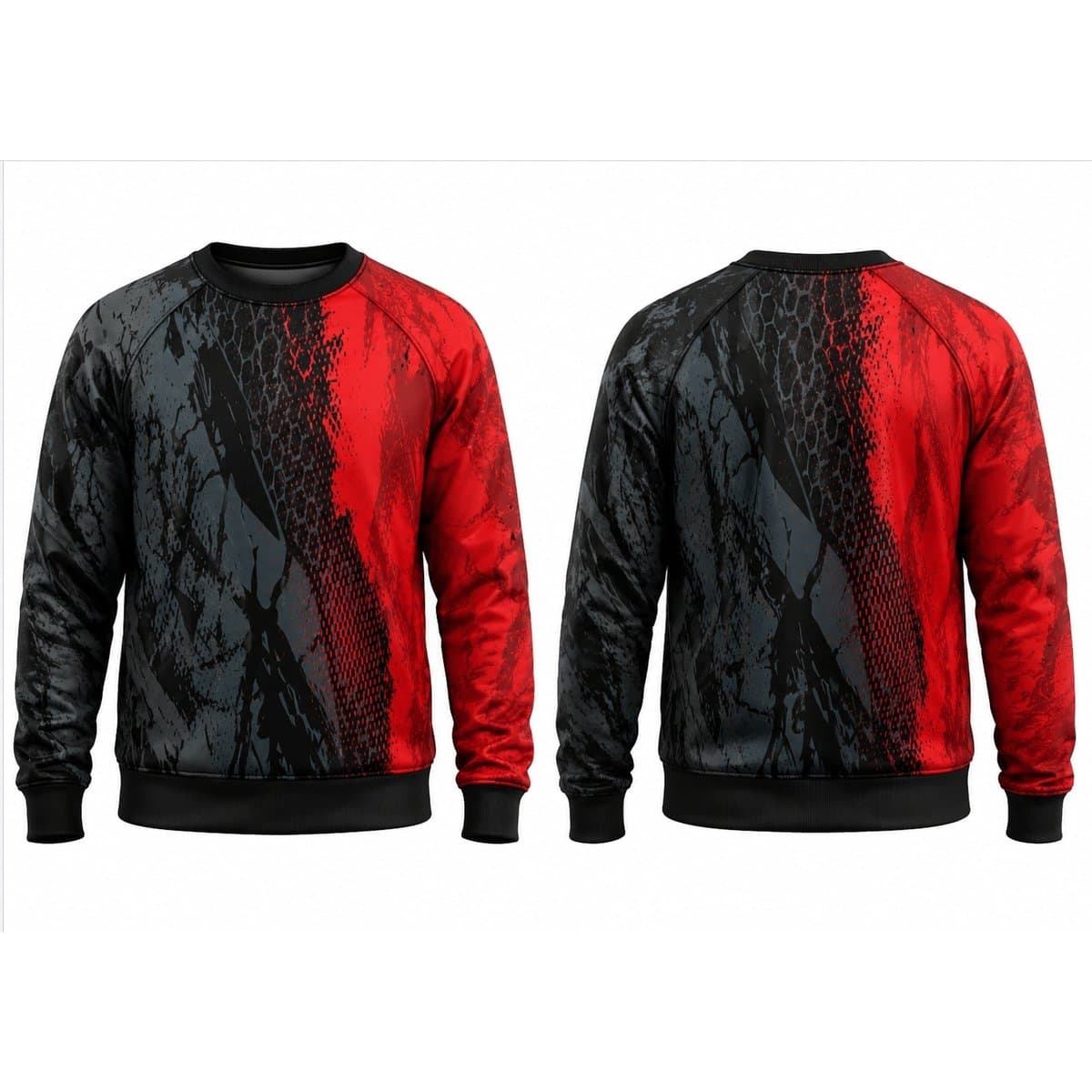 Kid's Dye Sublimated Triacetate Crew Neck Sweater | Raglan Sleeve