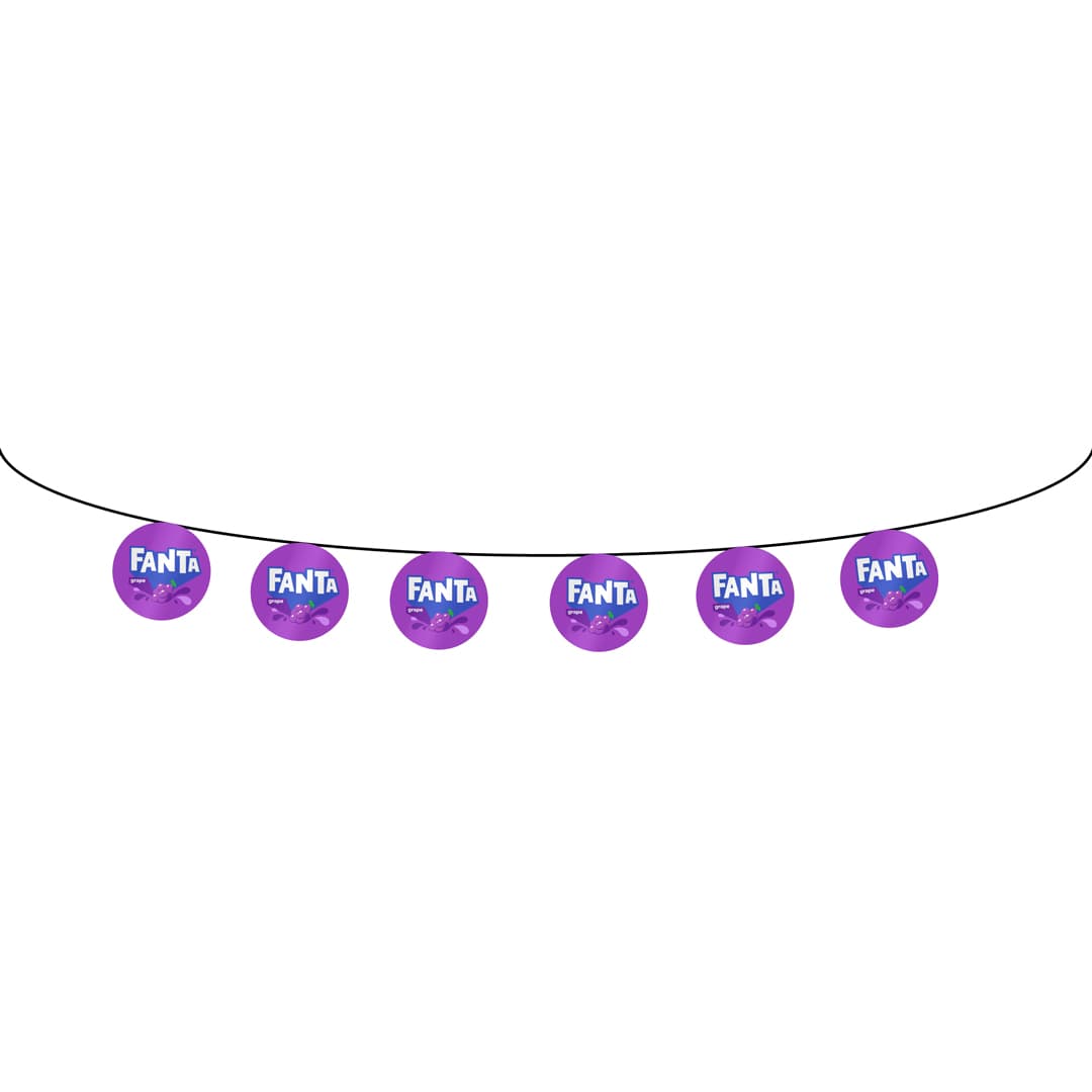 Circular Pennants. Single sided, PVC